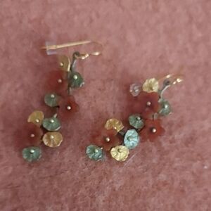 Charming Floral Earrings with Gold Accents